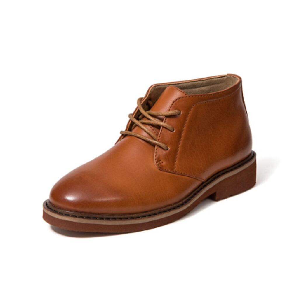 New DEER STAGS Boys Luggage Leather Ankle Chukka Boots Size 7